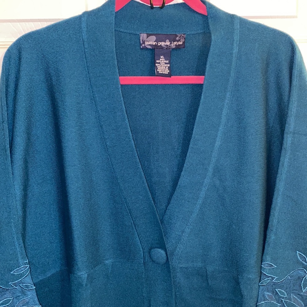 Susan Graver SZ XL. Gorgeous sweater. Quarter length sleeves.NWOT